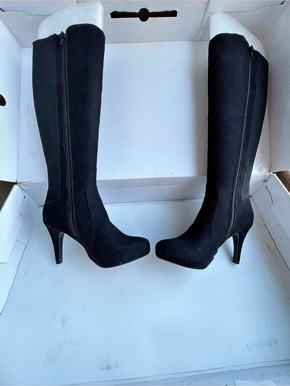 Nine West Gently Used NW Risen Shine Over-the-Knee Heeled Boots Black US 7.5